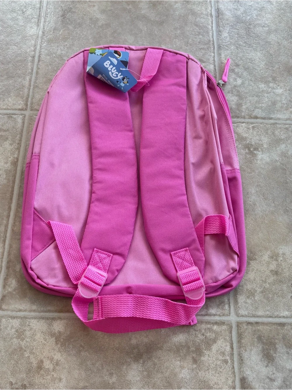 Bluey Pink Kids Backpack with Character Print